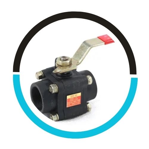 Three Piece Design Forged Steel Ball Valve in USA