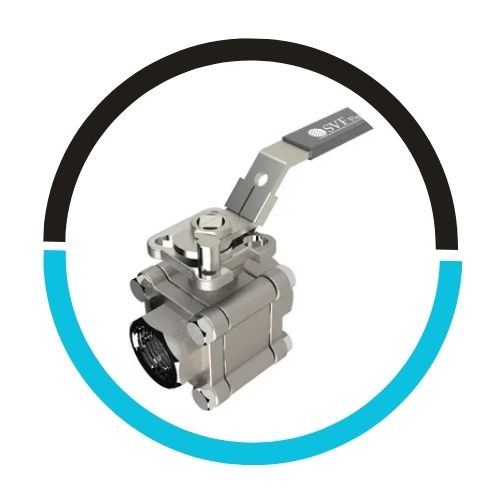 Three Piece Design OD Base Ball Valve in USA