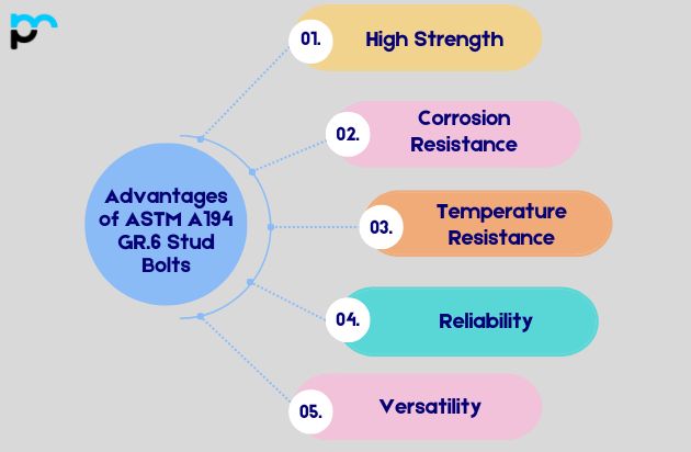 Advantages of ASTM A194 GR.6 Stud Bolts
